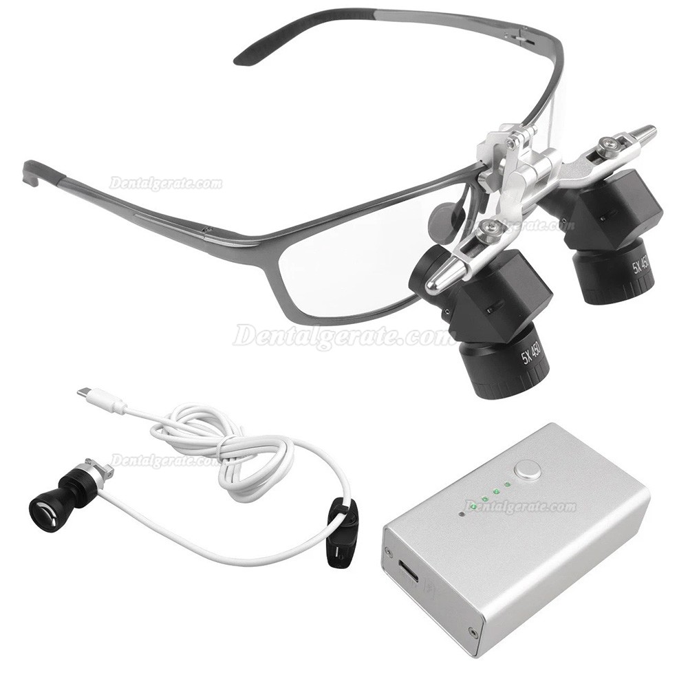 5.0X 48 &deg; Dental Ergonomic Lupenbrille mit 5W LED-Lupenbrille-Licht